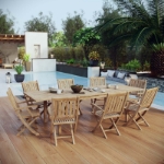 Picture of 7Pc, 9Pc or 11Pc Outdoor Wooden Dining set