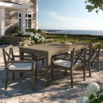 Picture of 7Pc or 9Pc Outdoor Dining Set in Gray White & Gray Flint