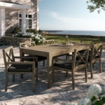 Picture of 7Pc or 9Pc Outdoor Dining Set in Gray White & Gray Flint