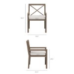 Picture of 7Pc or 9Pc Outdoor Dining Set in Gray White & Gray Flint