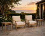 Picture of 2 Outdoor Lounge Chairs with 2 End Tables