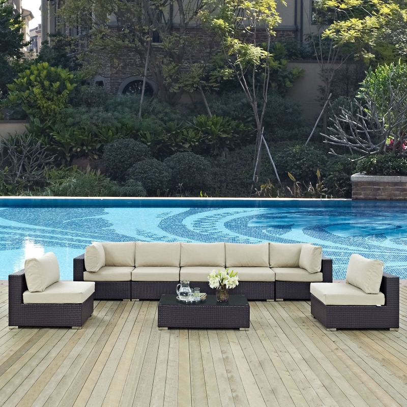 Picture of 5Pc, 7Pc or 8Pc Outdoor Sectional Set With Coffee Table