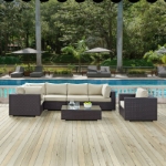 Picture of 7Pc or 8Pc Outdoor Sectional Set With Arm Chair