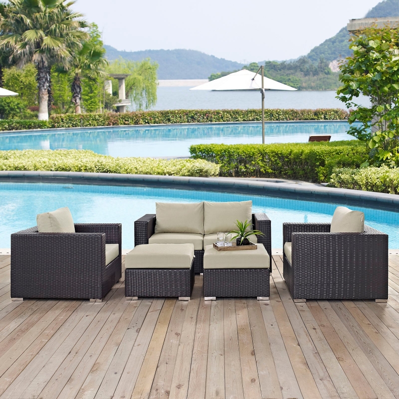 Picture of 5Pc or 8Pc Outdoor Sofa Set In Beige