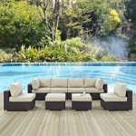 Picture of 5Pc, 6Pc, 7Pc, 8Pc, 9Pc or 10Pc Outdoor Sectional Set