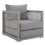 Picture of 3Pc Outdoor Sofa Set In Gray & White