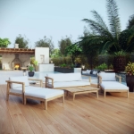 Picture of 2Pc, 3Pc, 4Pc, 5Pc, 6Pc or 8Pc Outdoor Wooden Sofa Set