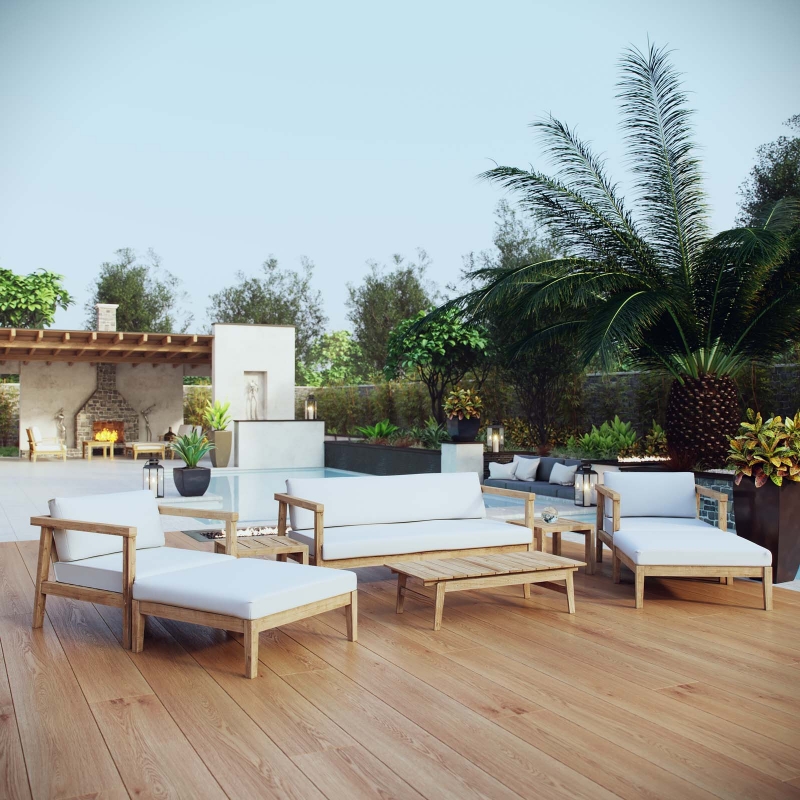 Picture of 2Pc, 3Pc, 4Pc, 5Pc, 6Pc or 8Pc Outdoor Wooden Sofa Set