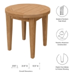 Picture of 3Pc Outdoor Wooden Patio Set in White, Gray or Light Brown