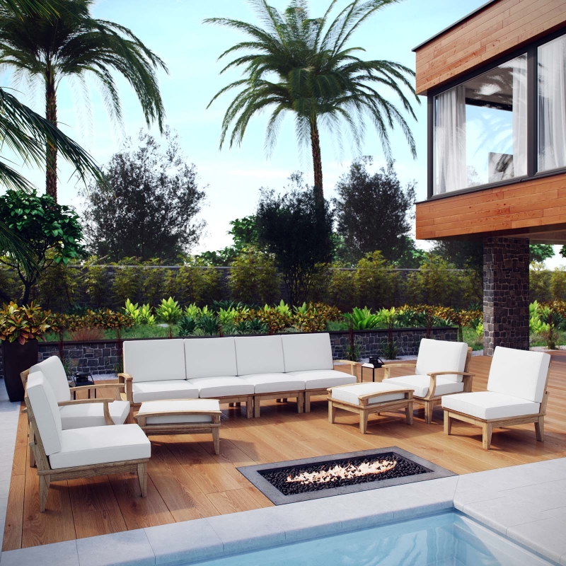 Picture of 2Pc, 3Pc, 4Pc, 5Pc, 6Pc, 7Pc, 8Pc, 9Pc Or 10Pc Outdoor Patio Wooden Set