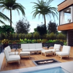Picture of 2Pc, 3Pc, 4Pc, 5Pc, 6Pc, 7Pc, 8Pc, 9Pc Or 10Pc Outdoor Patio Wooden Set