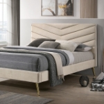 Picture of 39", 54" Beige Upholstery Bed