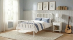 Picture of Wood Twin Bed White