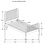 Picture of Wood Twin Bed White