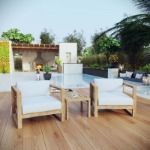 Picture of 3Pc, 4Pc, 5Pc, 6Pc Or 8Pc Outdoor Wooden Set in Natural White