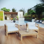 Picture of 3Pc, 4Pc, 5Pc, 6Pc Or 8Pc Outdoor Wooden Set in Natural White