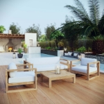 Picture of 3Pc, 4Pc, 5Pc, 6Pc Or 8Pc Outdoor Wooden Set in Natural White