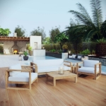 Picture of 3Pc, 4Pc, 5Pc, 6Pc Or 8Pc Outdoor Wooden Set in Natural White