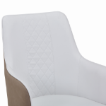 Picture of Leather Dining Chairs in Steel Legs with Gold Accent Tips