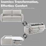 Picture of 2-in-1 Convertible Sleeper Sofa in Beige