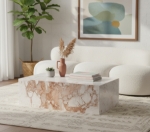 Picture of 48"/ 18" Marble Coffee Table and End Table