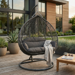 Picture of Two-Person Seater Hanging Swing Chair with Teardrop Design