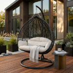 Picture of Two-Person Seater Hanging Swing Chair with Teardrop Design