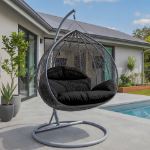 Picture of Two-Person Seater Hanging Swing Chair with Teardrop Design