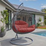 Picture of Two-Person Seater Hanging Swing Chair with Teardrop Design