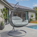 Picture of Two-Person Seater Hanging Swing Chair with Teardrop Design