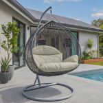 Picture of Two-Person Seater Hanging Swing Chair with Teardrop Design