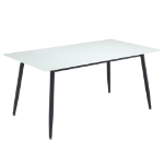 Picture of 48" Rectangular Dining Table with a Sintered Stone Tabletop and a Stainless Steel Base