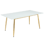 Picture of 55" Rectangular Dining Table with a Sintered Stone Tabletop and a Stainless Steel Base