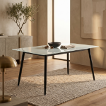 Picture of 71" Rectangular Dining Table with a Sintered Stone Tabletop and a Stainless Steel Base