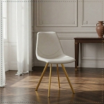 Picture of Leather Dining Chair With Gold Metal Legs
