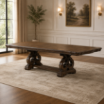 Picture of 80"-114" Extendable Dark Brown MATERIAL Asian Hardwood, Engineered Wood Dining Table