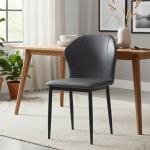 Picture of Dining Chair in Leather with Curved Back Design