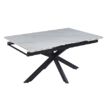 Picture of 7Pc and 9Pc Dining Set With Extendable Dining Table And Charcoal-Black Leather Chair