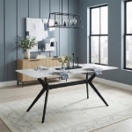 Picture of 63" Rectangular Sintered Stone Marble-Look Dining Table