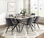 Picture of 63" Rectangular Sintered Stone Marble-Look Dining Table