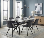Picture of 63" Rectangular Sintered Stone Marble-Look Dining Table