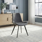 Picture of Grey Faux Leather Dining Chair