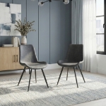 Picture of Grey Faux Leather Dining Chair
