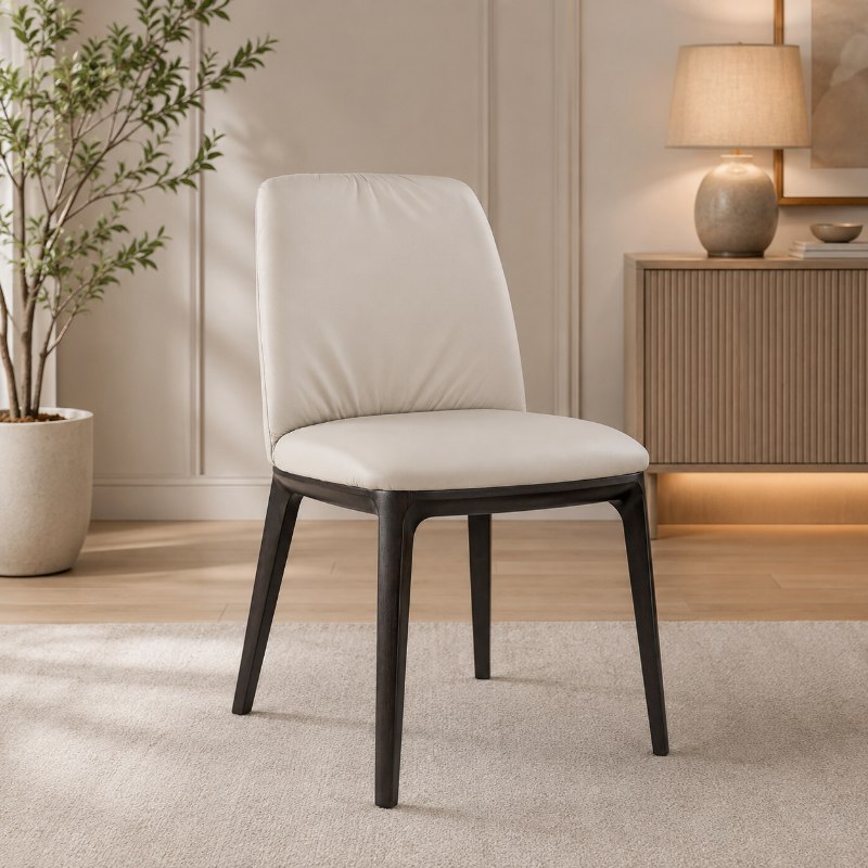 Picture of Leather Chair in Light Grey