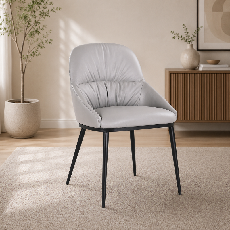 Picture of Leather Chair in Pewter/Charcoal Grey