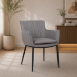 Picture of Leather Armchair in Grey/Charcoal Grey