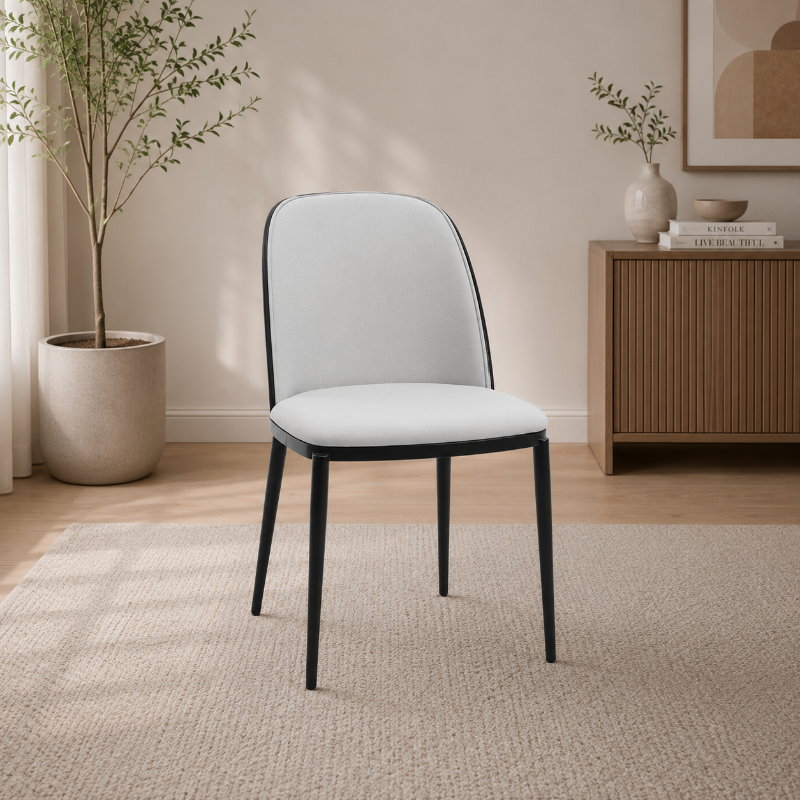 Picture of Dining Side Chair with Upholstered Seat and Powder-Coated Steel Frame