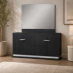 Picture of 67" X 32.5" Grey Buffet & Mirror