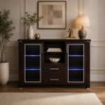 Picture of Chrome finish handles Cabinets