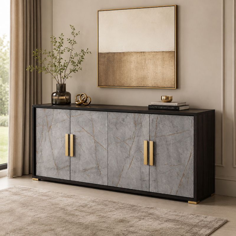 Picture of Dark Oak and Gray Buffet